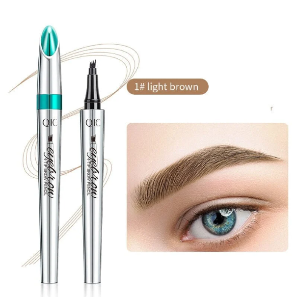 3D Waterproof Microblading Eyebrow Pen 4 Fork Tip Tattoo Pencil